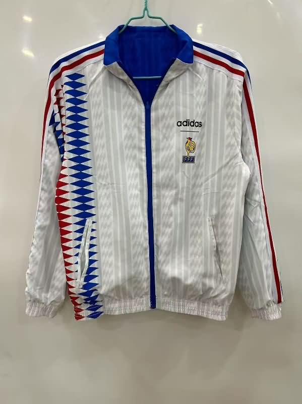Thailand Quality(AAA) 2025 France Blue White Reversible Soccer Windbreaker
