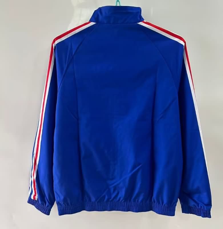 Thailand Quality(AAA) 2025 France Blue White Reversible Soccer Windbreaker 02