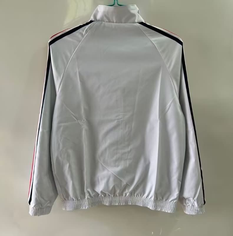 Thailand Quality(AAA) 2025 France Blue White Reversible Soccer Windbreaker 02