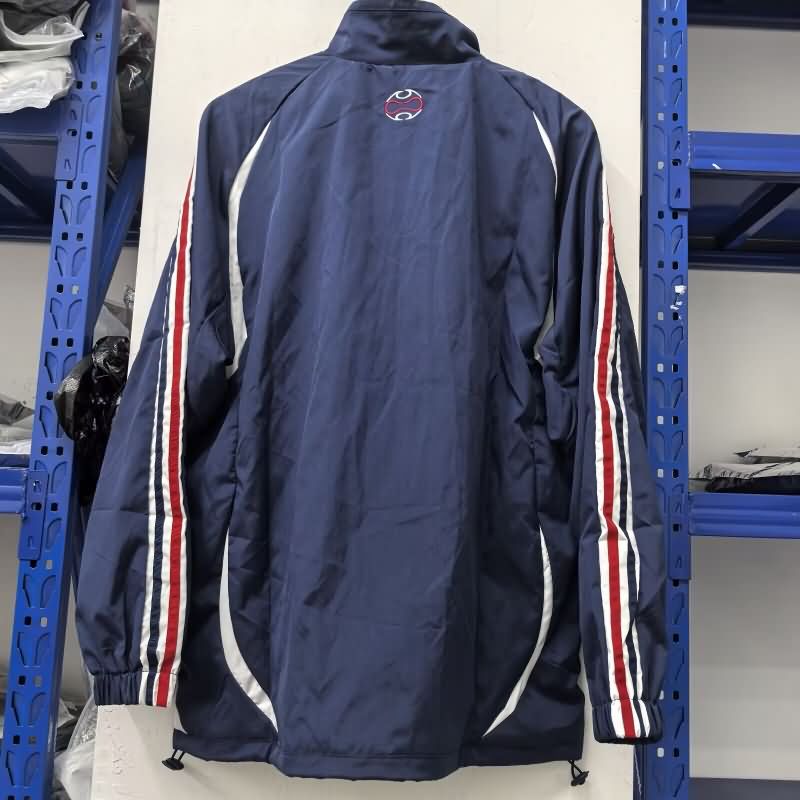 Thailand Quality(AAA) 2025 France Dark Blue Soccer Windbreaker
