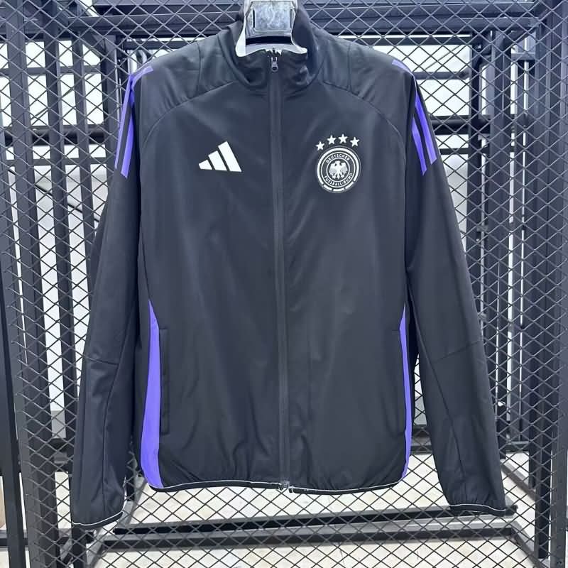 Thailand Quality(AAA) 2025 Germany Black Soccer Windbreaker
