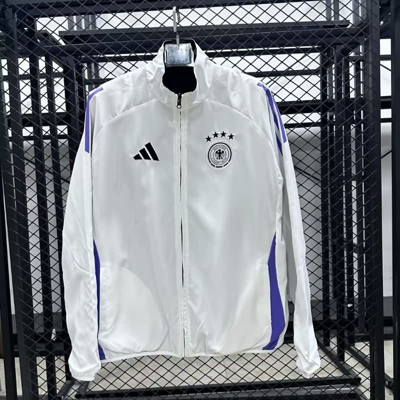 Thailand Quality(AAA) 2025 Germany White Soccer Windbreaker