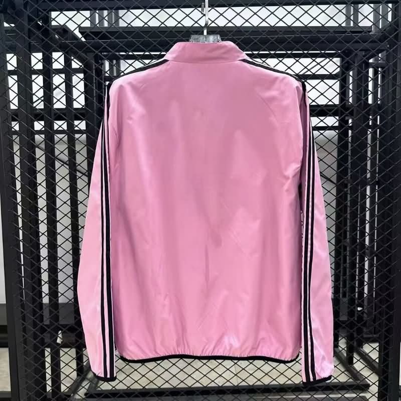 Thailand Quality(AAA) 2025 Inter Miami Pink Black Reversible Soccer Windbreaker