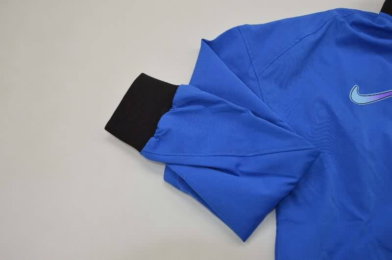 Thailand Quality(AAA) 25/26 Inter Milan Blue Soccer Windbreaker