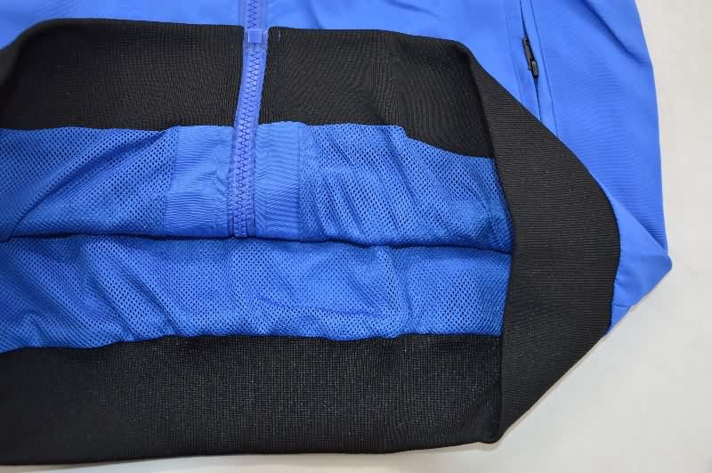Thailand Quality(AAA) 25/26 Inter Milan Blue Soccer Windbreaker