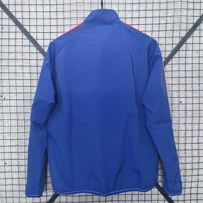 Thailand Quality(AAA) 2025 Italy Blue White Reversible Soccer Windbreaker
