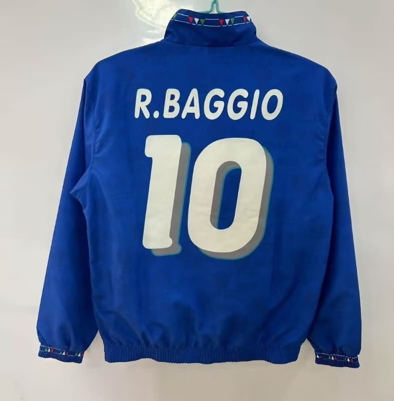 Thailand Quality(AAA) 2025 Italy Blue White Reversible Soccer Windbreaker 02