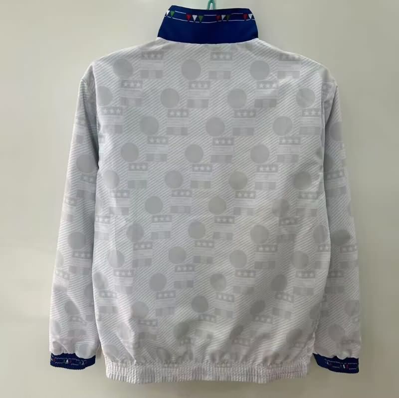Thailand Quality(AAA) 2025 Italy Blue White Reversible Soccer Windbreaker 02