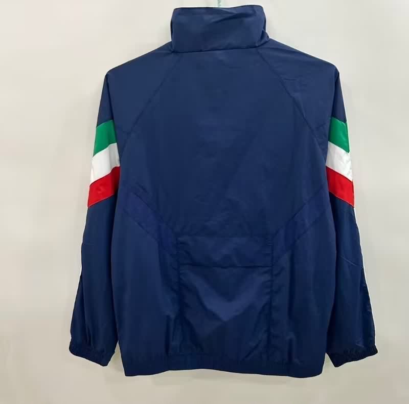 Thailand Quality(AAA) 2025 Italy Dark Blue Soccer Windbreaker
