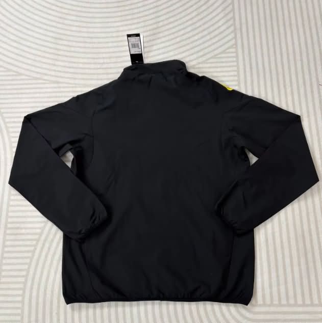 Thailand Quality(AAA) 25/26 Juventus Black Soccer Windbreaker