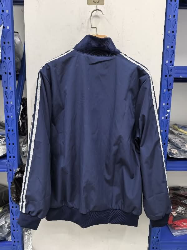 Thailand Quality(AAA) 25/26 Juventus Dark Blue Soccer Windbreaker