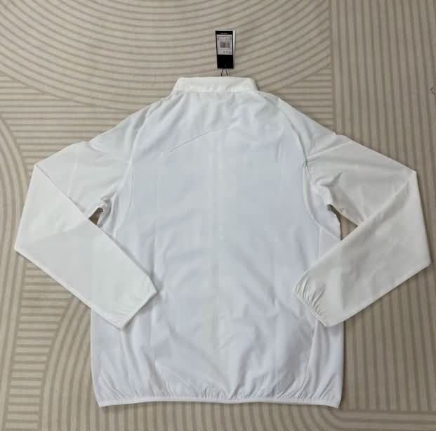 Thailand Quality(AAA) 25/26 Juventus White Soccer Windbreaker
