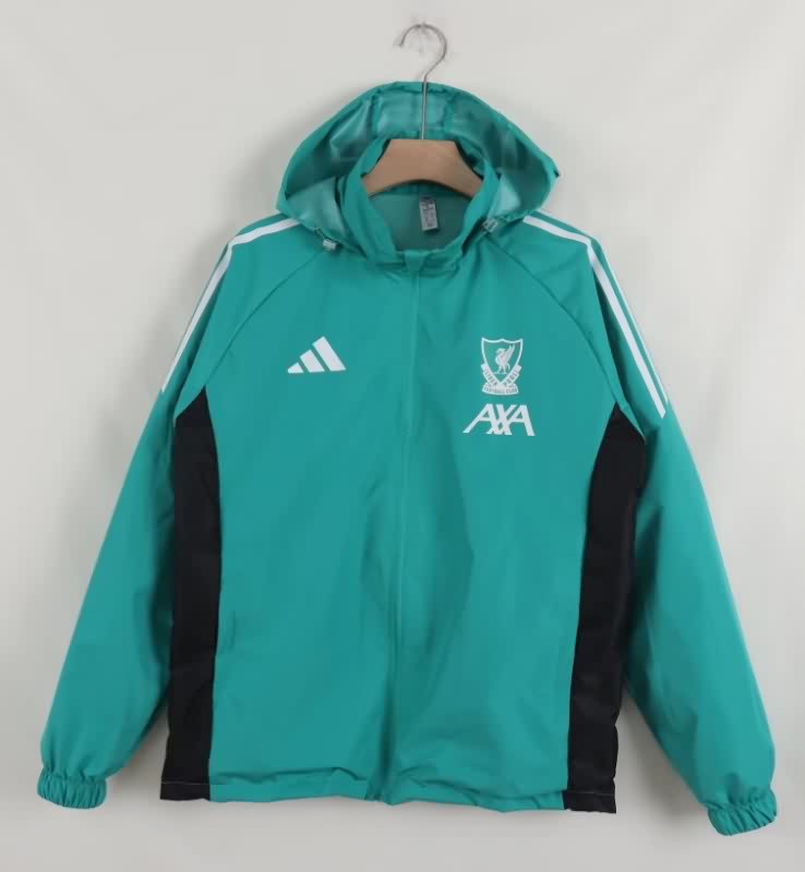 Thailand Quality(AAA) 25/26 Liverpool Green Soccer Windbreaker