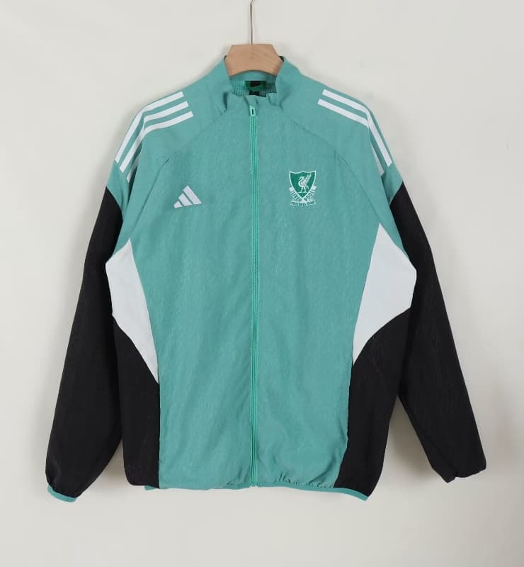 Thailand Quality(AAA) 25/26 Liverpool Green Soccer Windbreaker 03