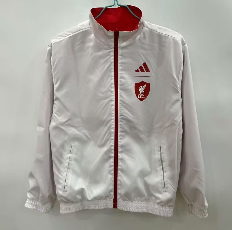 Thailand Quality(AAA) 25/26 Liverpool Red White Reversible Soccer Windbreaker