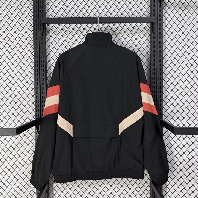 Thailand Quality(AAA) 25/26 Lyon Black Soccer Windbreaker