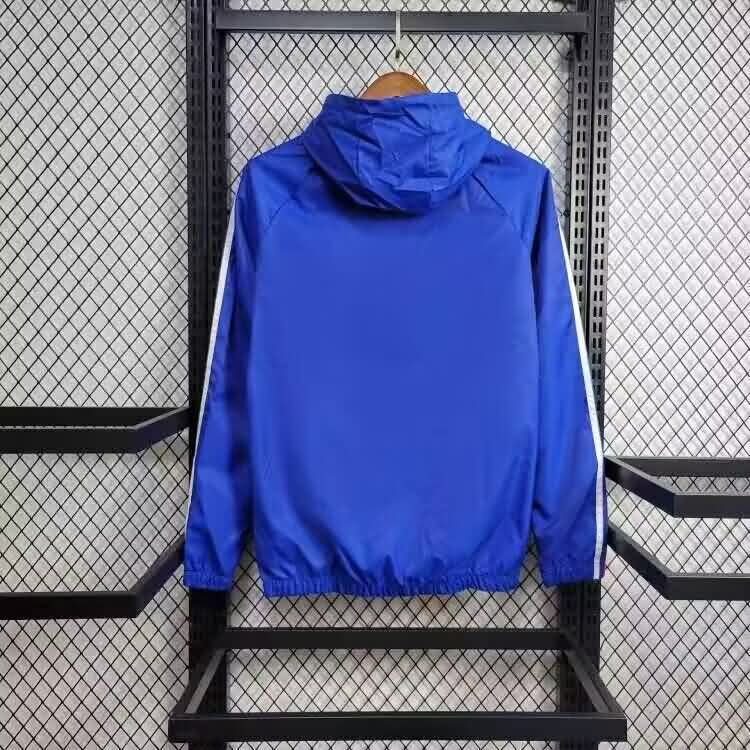 Thailand Quality(AAA) 25/26 Lyon Blue Soccer Windbreaker