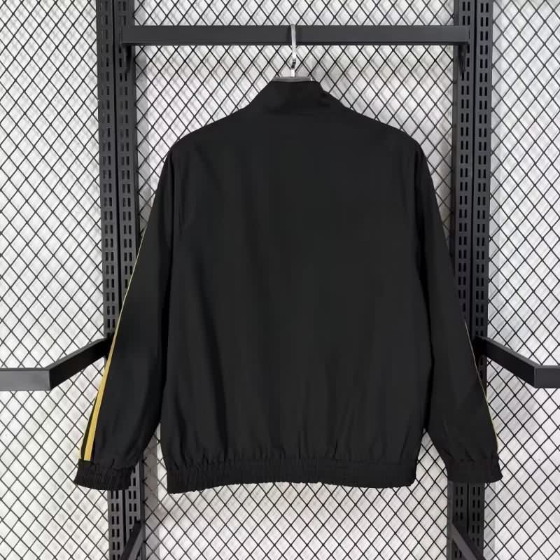 Thailand Quality(AAA) 25/26 Manchester United Black Red Reversible Soccer Windbreaker