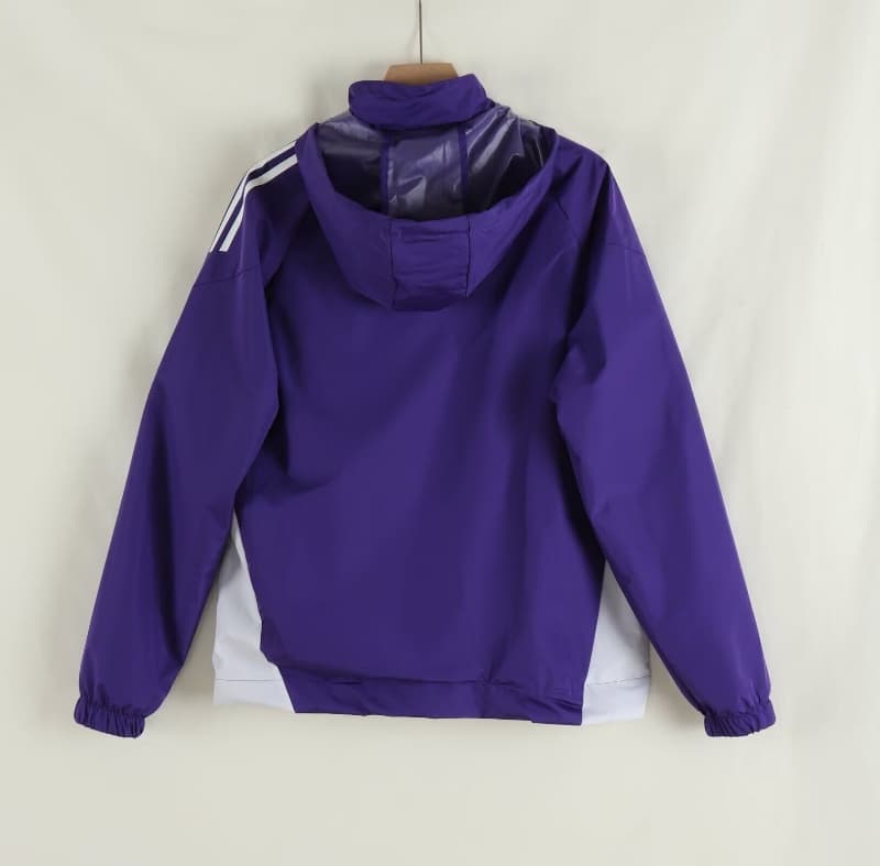 Thailand Quality(AAA) 25/26 Manchester United Purple Soccer Windbreaker 02