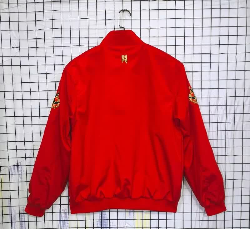 Thailand Quality(AAA) 25/26 Manchester United Red Soccer Windbreaker 03