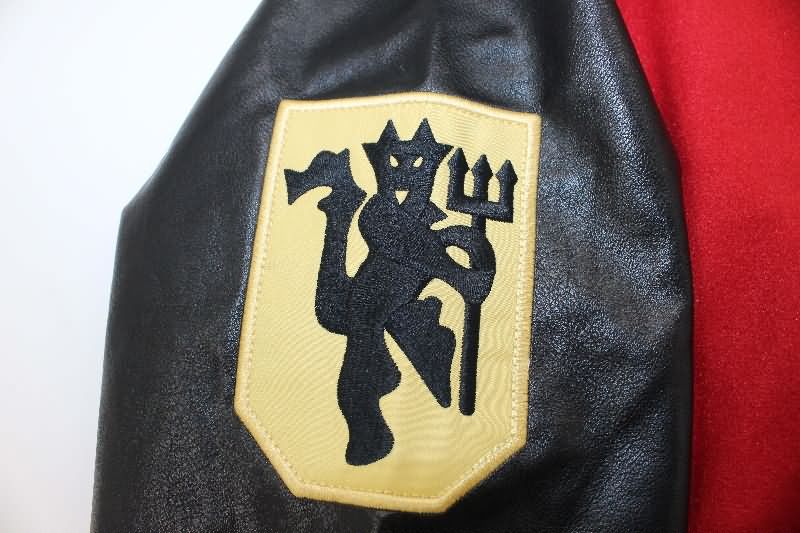 Thailand Quality(AAA) 25/26 Manchester United Red Baseball Jacket
