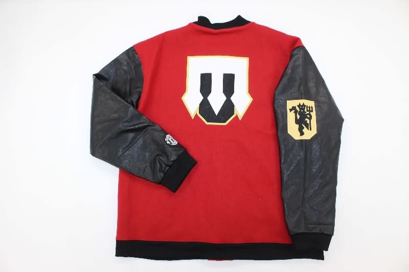 Thailand Quality(AAA) 25/26 Manchester United Red Baseball Jacket