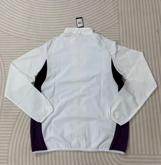 Thailand Quality(AAA) 25/26 Manchester United White Soccer Windbreaker