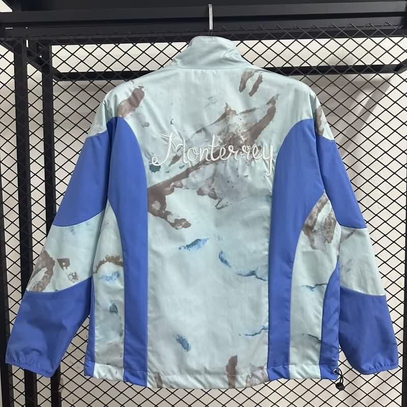 Thailand Quality(AAA) 25/26 Monterrey Blue White Reversible Soccer Windbreaker