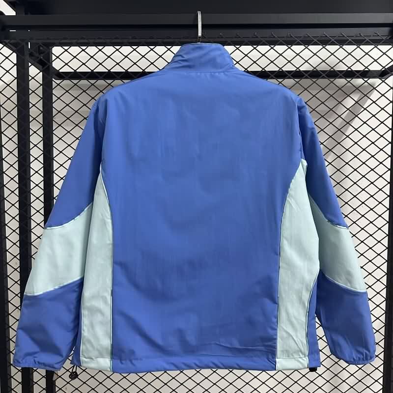 Thailand Quality(AAA) 25/26 Monterrey Blue White Reversible Soccer Windbreaker
