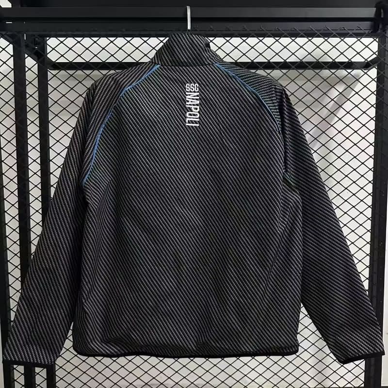 Thailand Quality(AAA) 25/26 Napoli Black Soccer Windbreaker