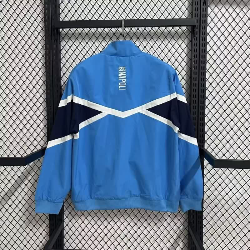 Thailand Quality(AAA) 25/26 Napoli Blue Soccer Windbreaker 02