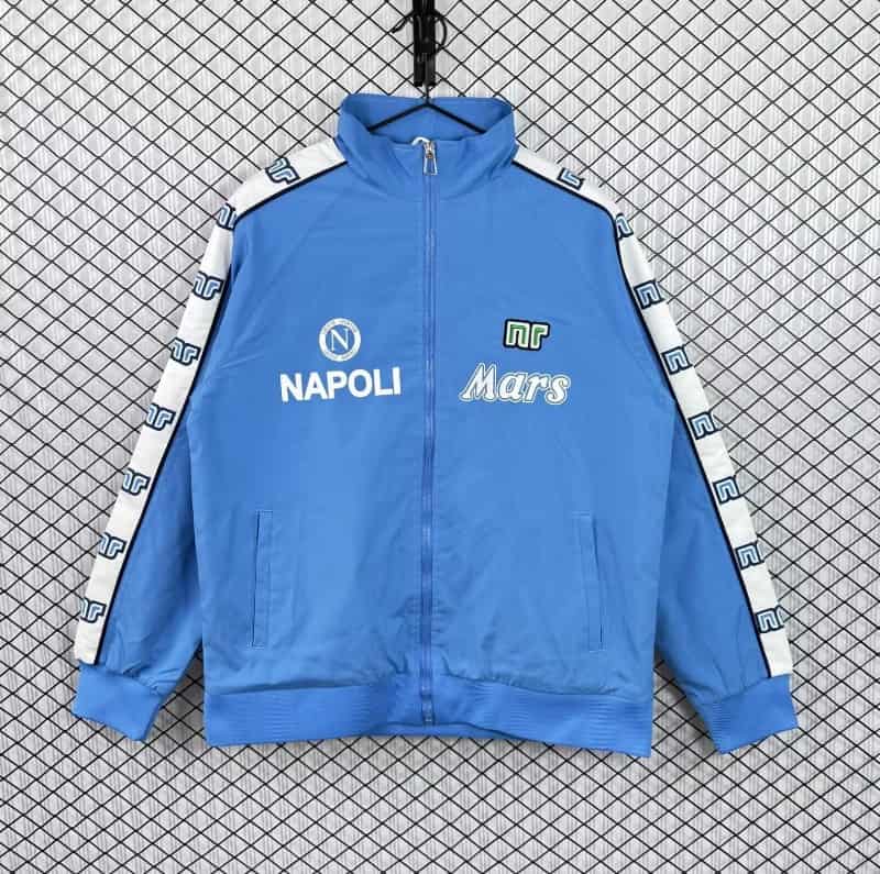 Thailand Quality(AAA) 25/26 Napoli Blue Soccer Windbreaker 04