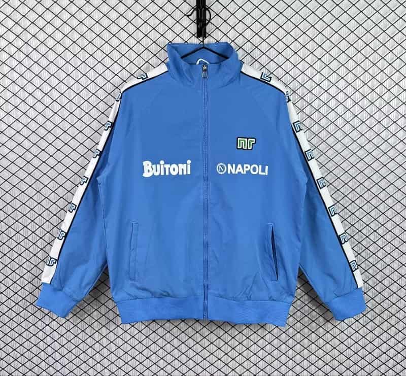 Thailand Quality(AAA) 25/26 Napoli Blue Soccer Windbreaker 05