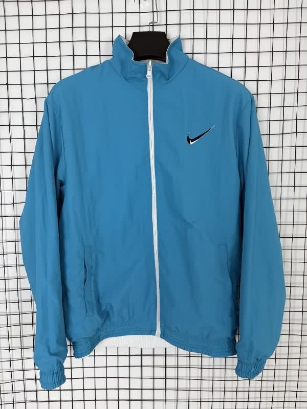 Thailand Quality(AAA) 2025 Nike Blue White Reversible Soccer Windbreaker