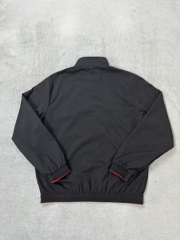 Thailand Quality(AAA) 2025 Nike Black Red Reversible Soccer Windbreaker