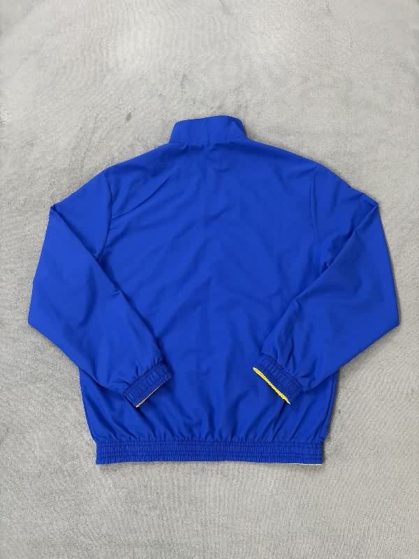 Thailand Quality(AAA) 2025 Nike Yellow Blue Reversible Soccer Windbreaker