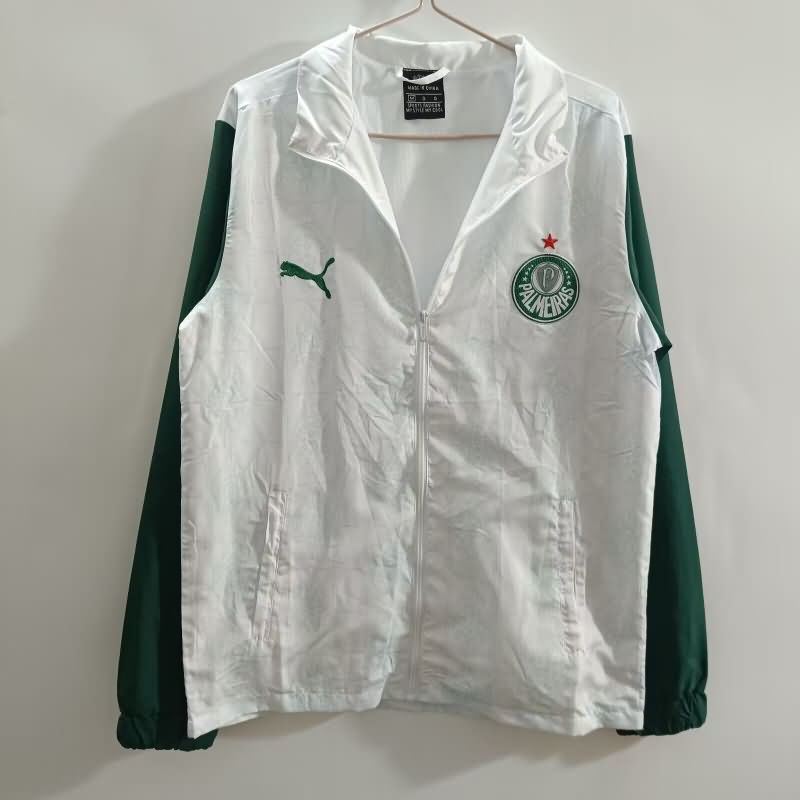 Thailand Quality(AAA) 2025 Palmeiras White Soccer Windbreaker