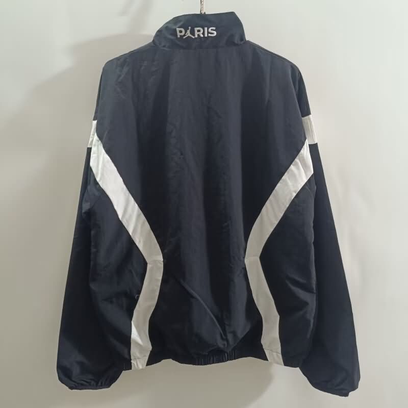Thailand Quality(AAA) 25/26 Paris St Germain Black Soccer Windbreaker