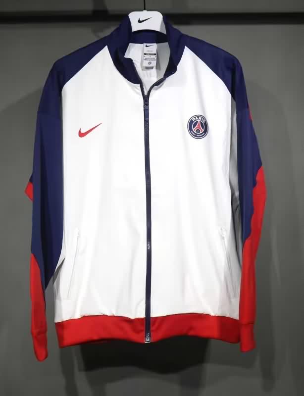 Thailand Quality(AAA) 25/26 Paris St Germain White Soccer Windbreaker 02