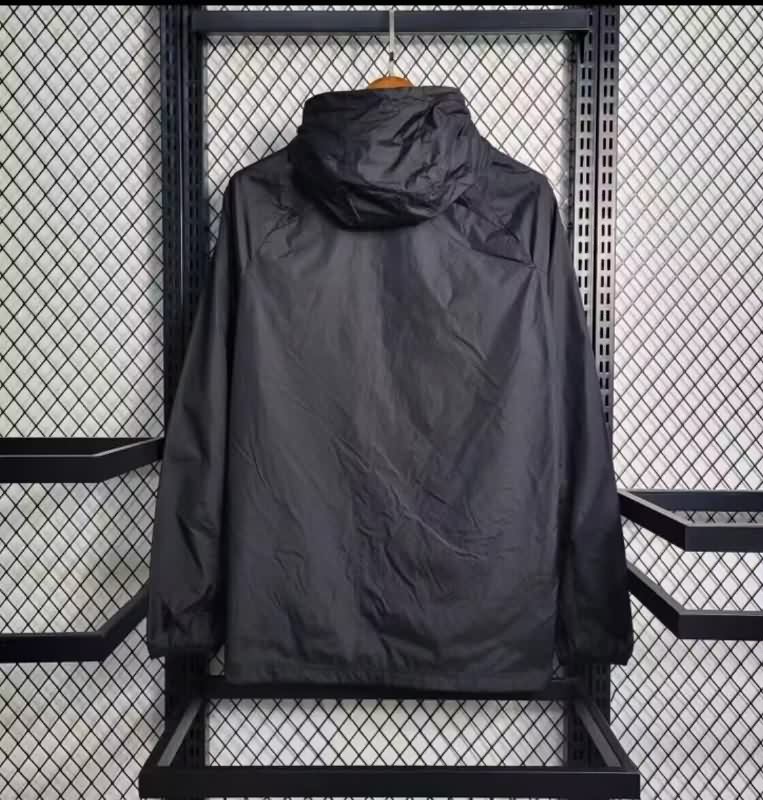 Thailand Quality(AAA) 25/26 Porto Black Soccer Windbreaker