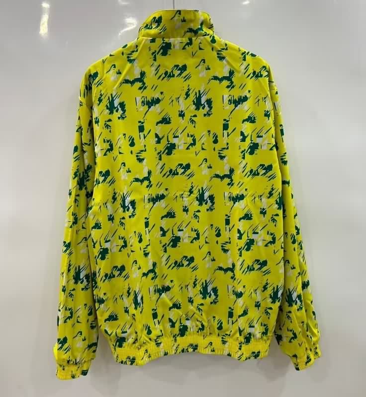 Thailand Quality(AAA) 25/26 Real Betis Green Yellow Reversible Soccer Windbreaker
