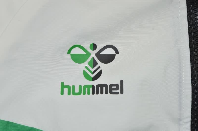 Thailand Quality(AAA) 25/26 Real Betis White Black Soccer Windbreaker