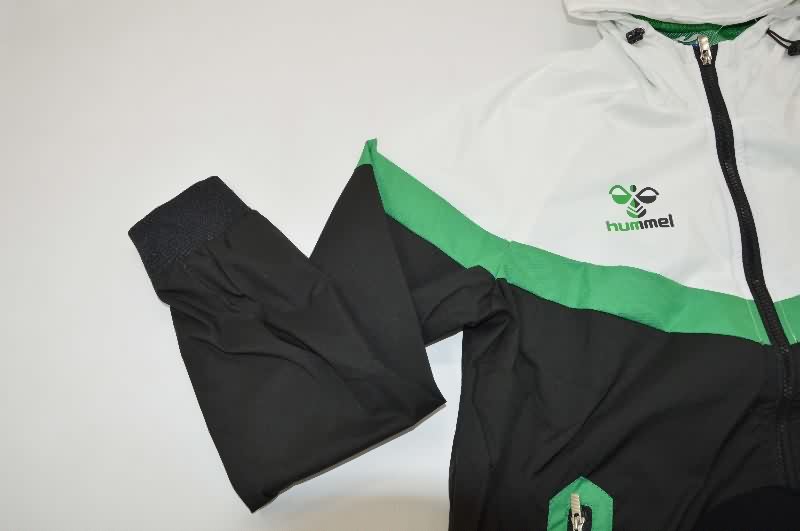 Thailand Quality(AAA) 25/26 Real Betis White Black Soccer Windbreaker