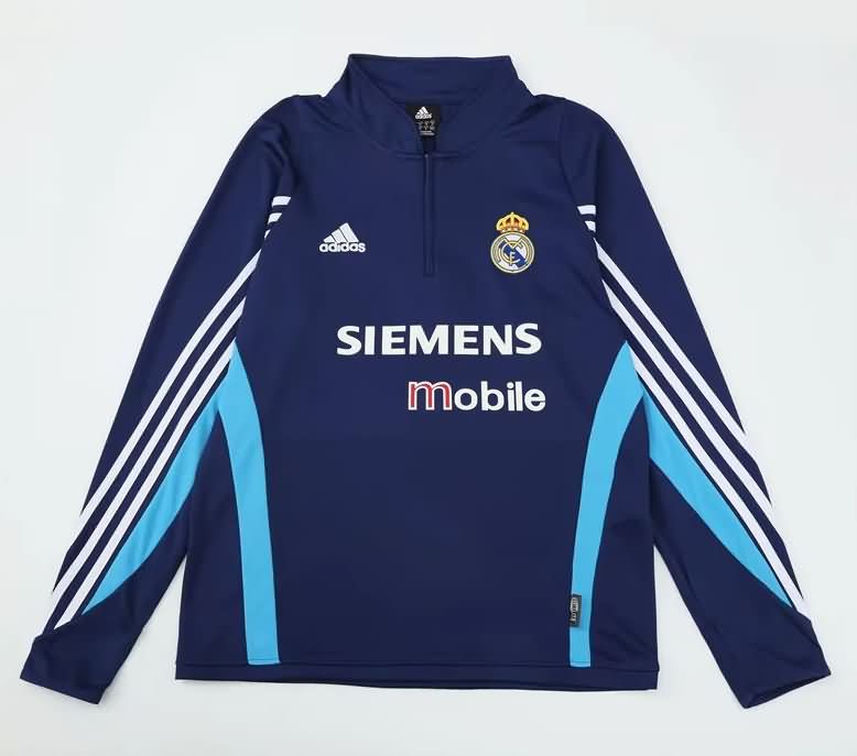 Thailand Quality(AAA) 2003/04 Real Madrid Dark Blue Soccer Sweater