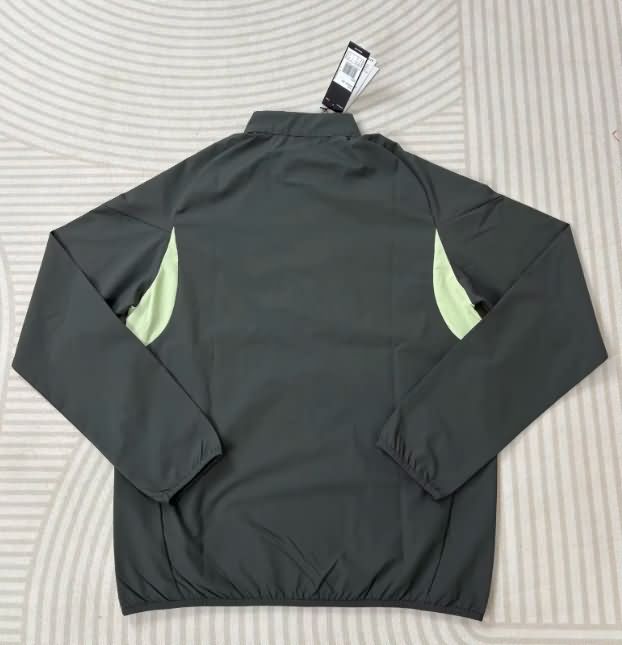 Thailand Quality(AAA) 25/26 Real Madrid Black Soccer Windbreaker 02