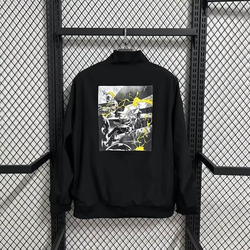 Thailand Quality(AAA) 25/26 Real Madrid Black Soccer Windbreaker 03