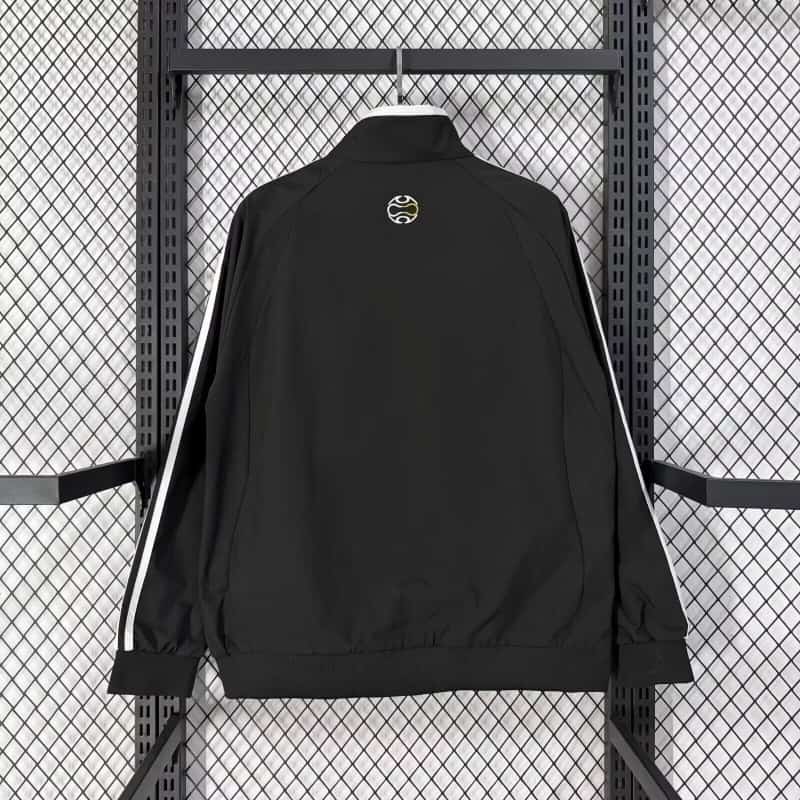 Thailand Quality(AAA) 25/26 Real Madrid Black Soccer Windbreaker 05