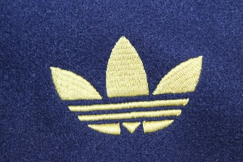 Thailand Quality(AAA) 25/26 Real Madrid Dark Blue Baseball Jacket