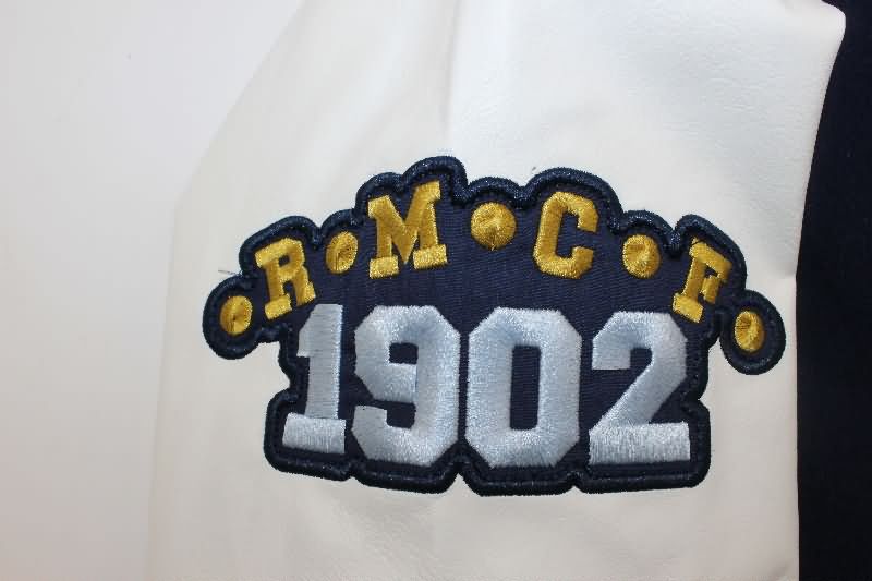 Thailand Quality(AAA) 25/26 Real Madrid Dark Blue Baseball Jacket