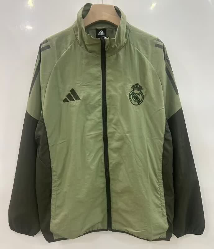 Thailand Quality(AAA) 25/26 Real Madrid Green Soccer Windbreaker 03 Thailand Quality(AAA) 25/26 Real Madrid Green Soccer Windbreaker 03